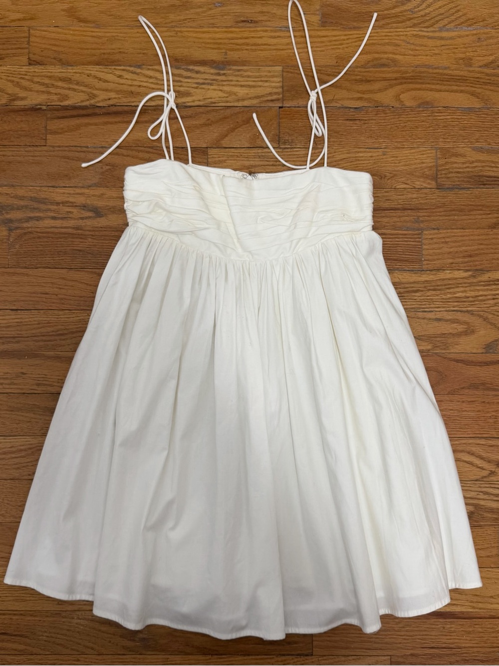NWOT Reformation Catarina White Babydoll Spaghetti Strap Mini Dress - Size 0